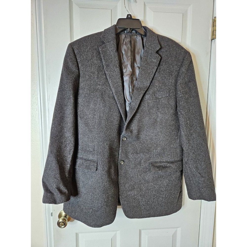 FALL/WINTER Lauren Ralph Lauren Men's Dark Gray Solid Camel Hair Blazer 46L
